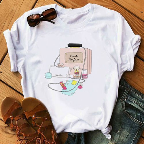 Relaxed Fit Round Neck Short Sleeve Tee