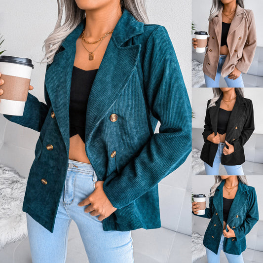 Double-Breasted Petite Blazer