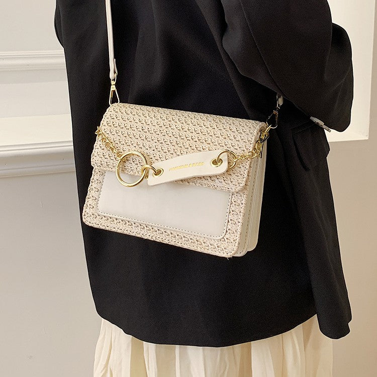 Single Shoulder Crossbody Braided Small Square Bag - Image 3