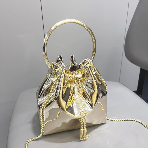 Chainlink Shoulder Messenger Bag - Gold