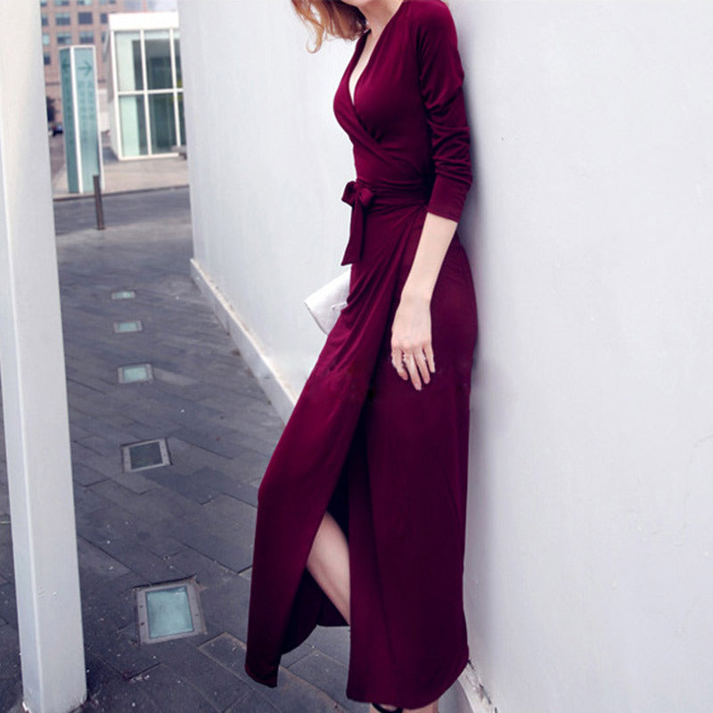 Svelte V-Neck Tie Dress - Image 2