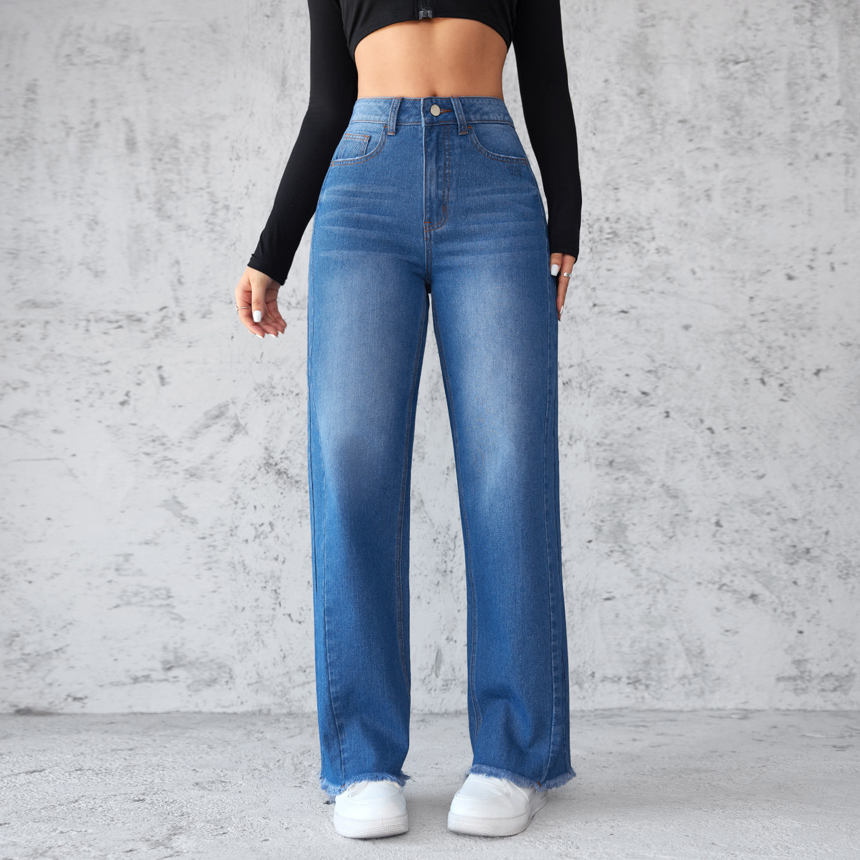 High-Waist Wide-Leg Jeans for Women - Image 3
