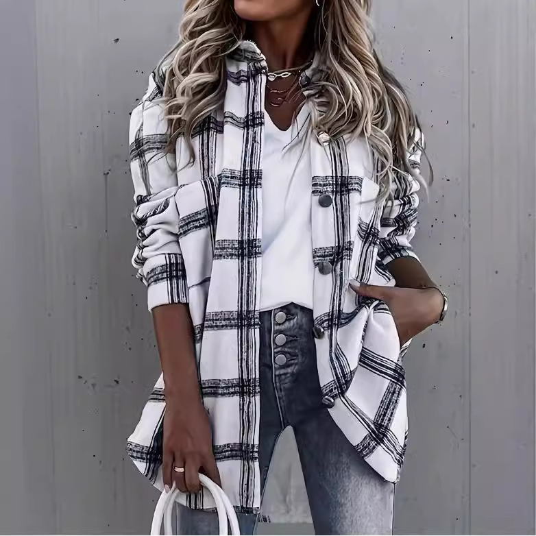 Women's Casual Button Shirt Coat