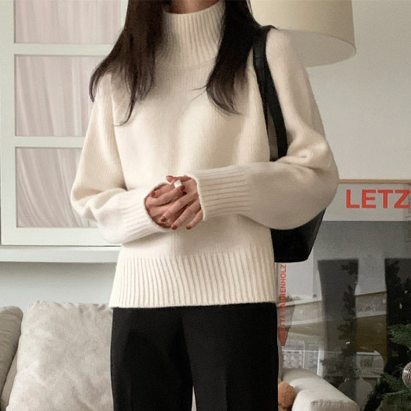 Women's Half High Collar Sweater - Image 4
