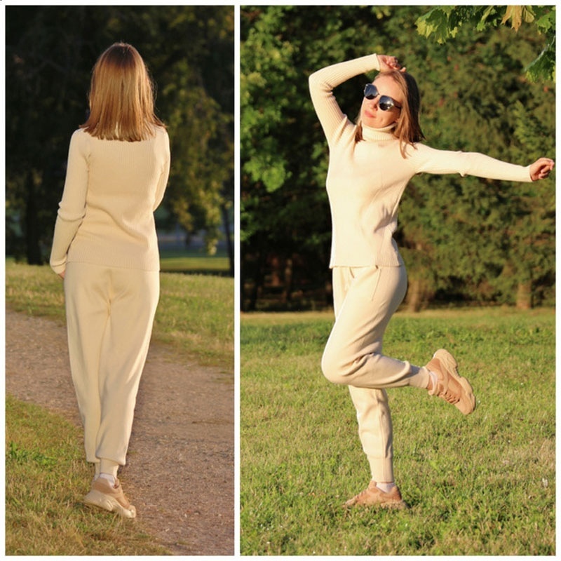Women's Thermal Knit Sweater & Pants Set - Image 7