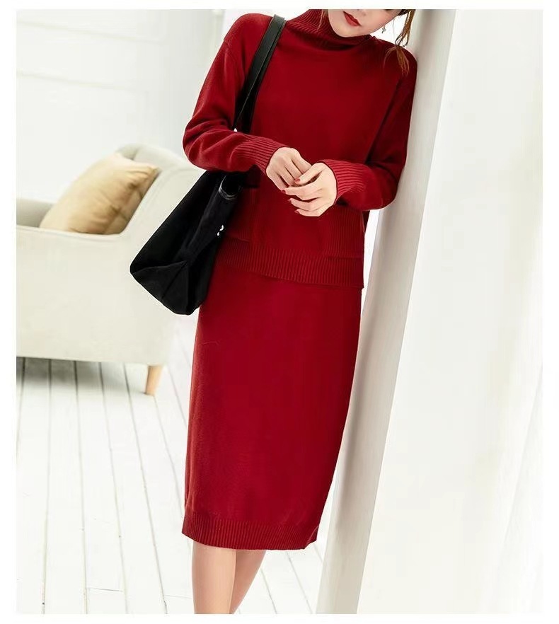 Fashion Woolen Skirt Set - Image 3