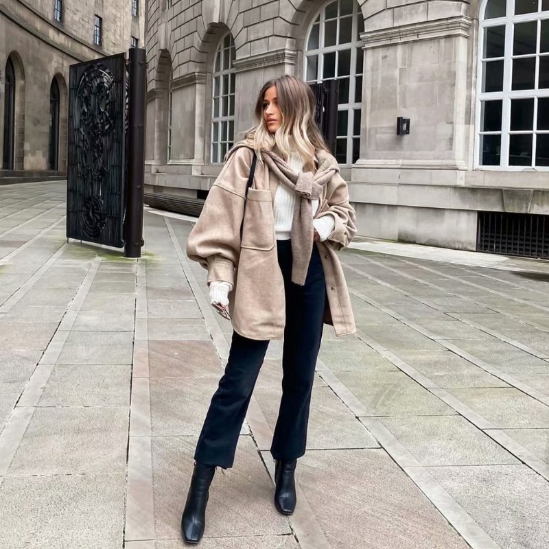 Vintage Woolen Shirt Coat, Spring/Winter - Image 5