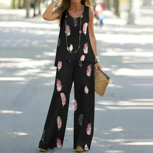 Women's Printed Vest & Trousers Set - Image 9