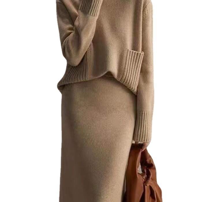 Fashion Woolen Skirt Set