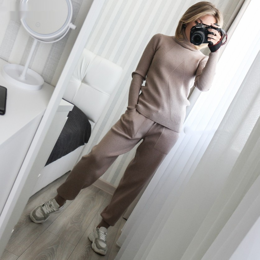 Women's Thermal Knit Sweater & Pants Set - Image 2
