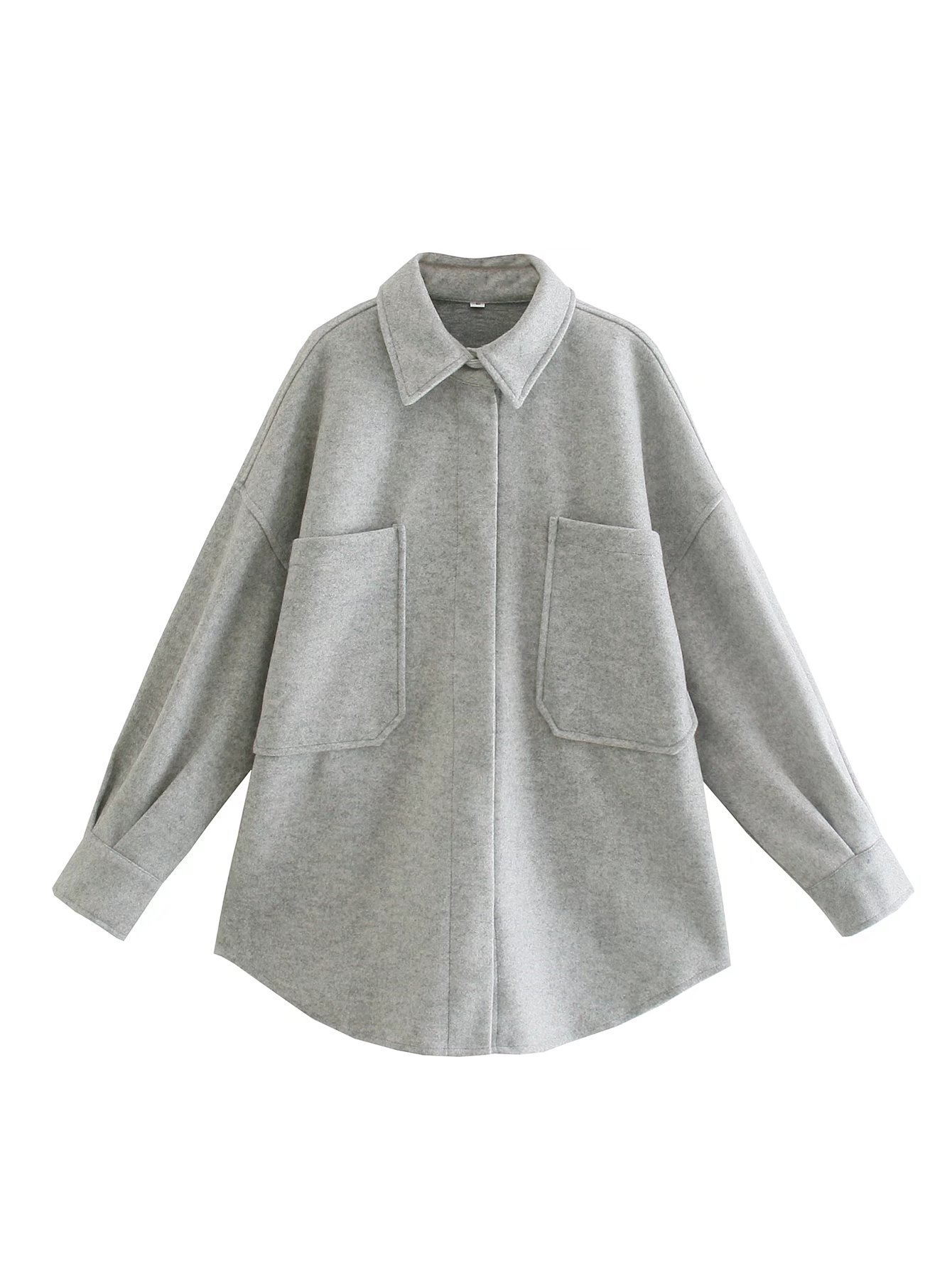 Vintage Woolen Shirt Coat, Spring/Winter - Image 3