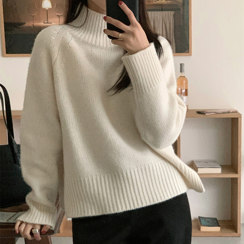 Women's Half High Collar Sweater - Image 2