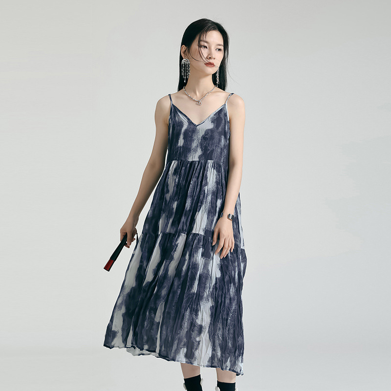 Blooming V-Neck Strap Dress