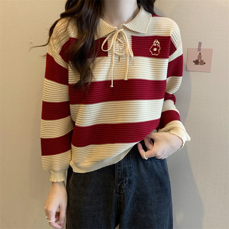 Women's Autumn Striped Top - Image 7