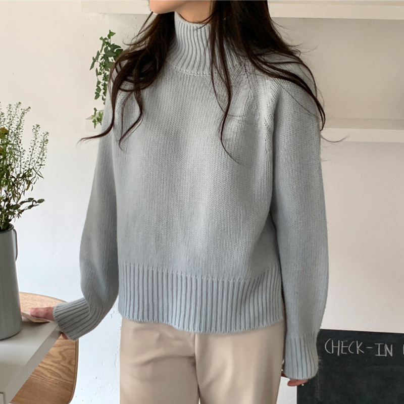 Women's Half High Collar Sweater - Image 6