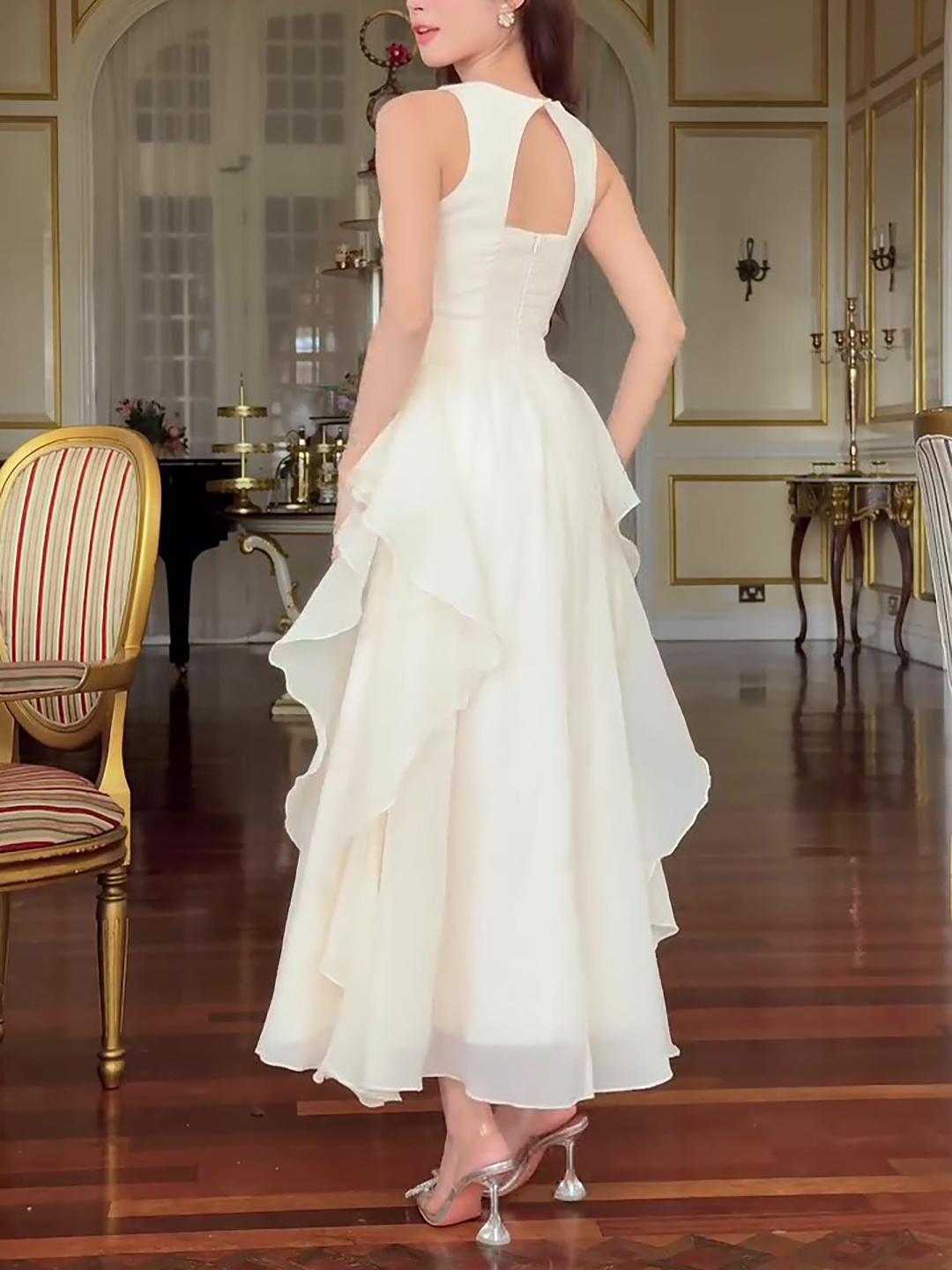 Ruffled White Dress - Image 2