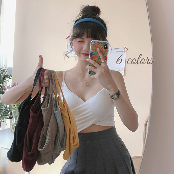 Backless Sexy Crop Top - White