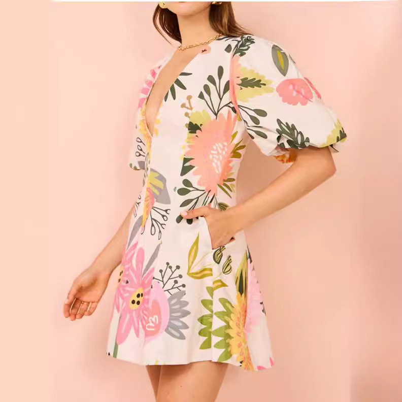 Women's Summer Printed Pocket Dress - Image 2