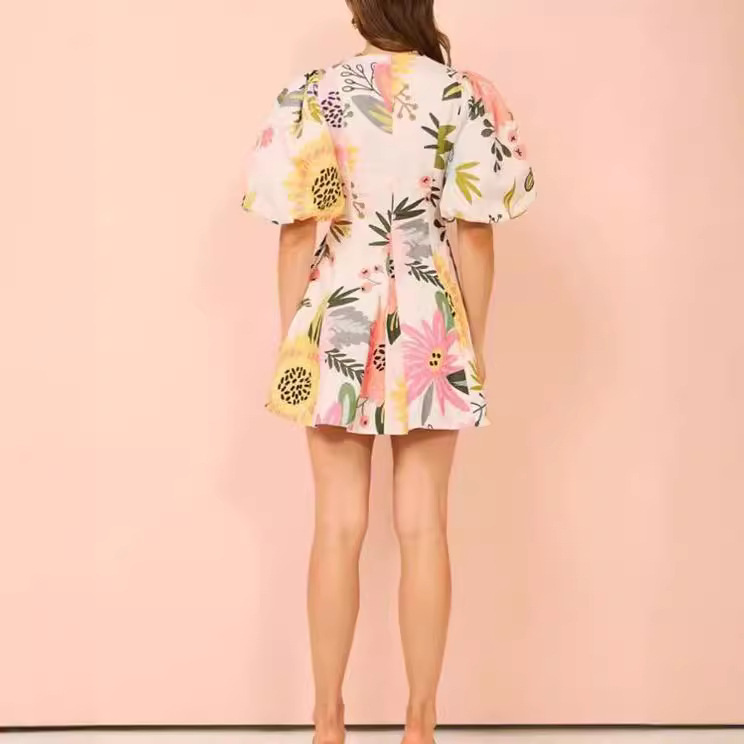 Women's Summer Printed Pocket Dress - Image 4