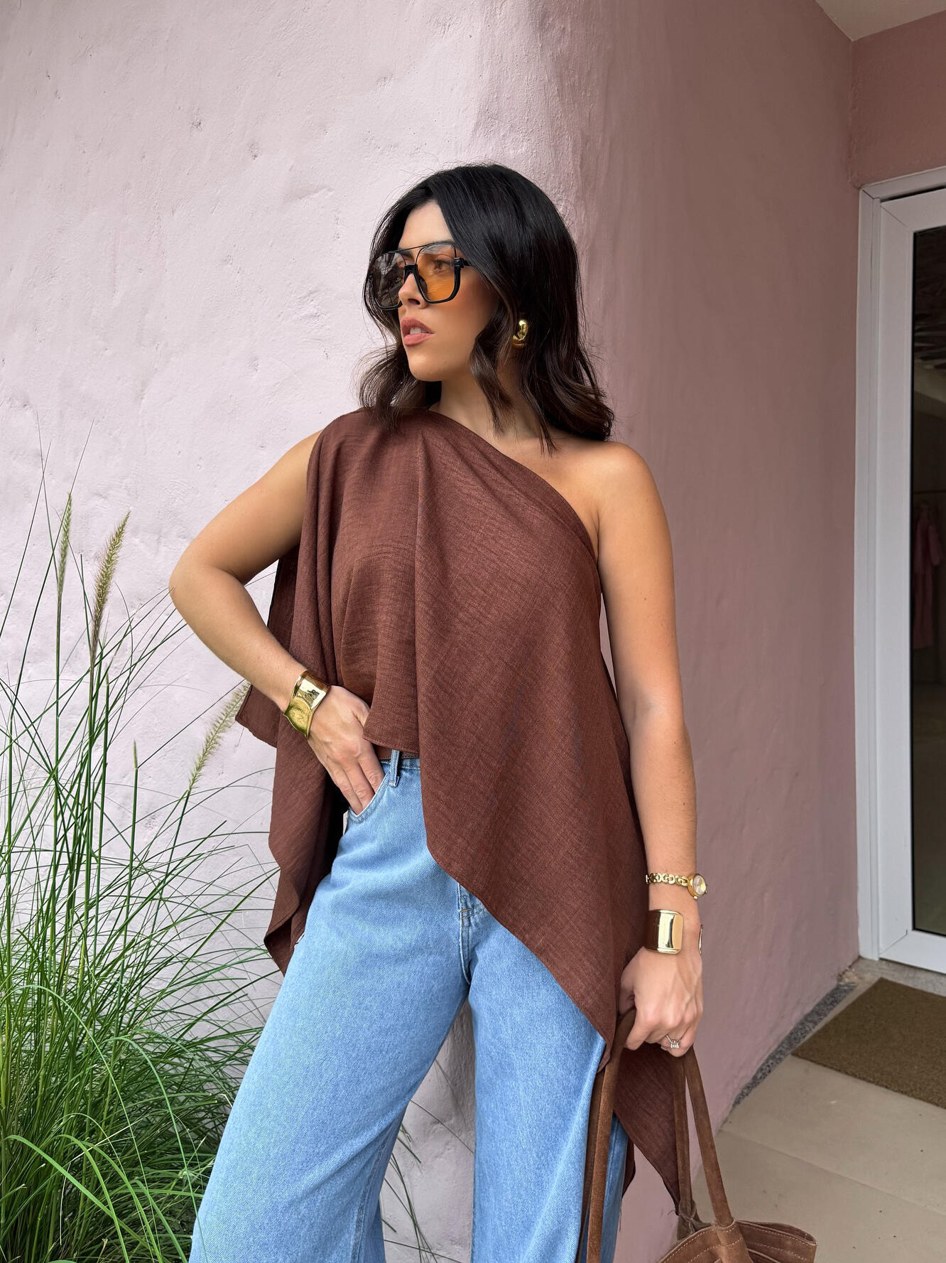 Brown Off-Shoulder Top - Image 5
