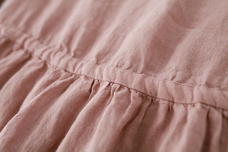 Women’s Loose Cotton Hemp Dress - Image 3