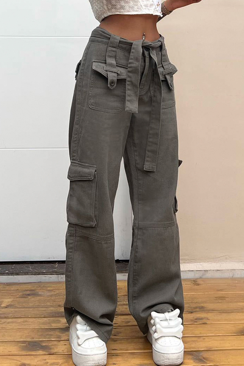 Vintage Belted Workwear Jeans - Image 5