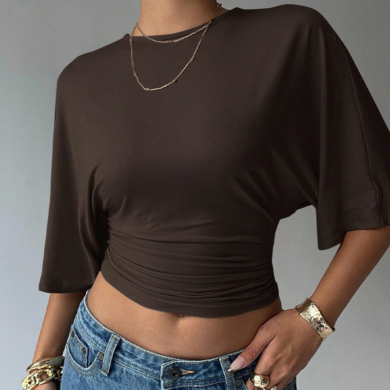 Women’s Solid Crop T-Shirt - Image 2